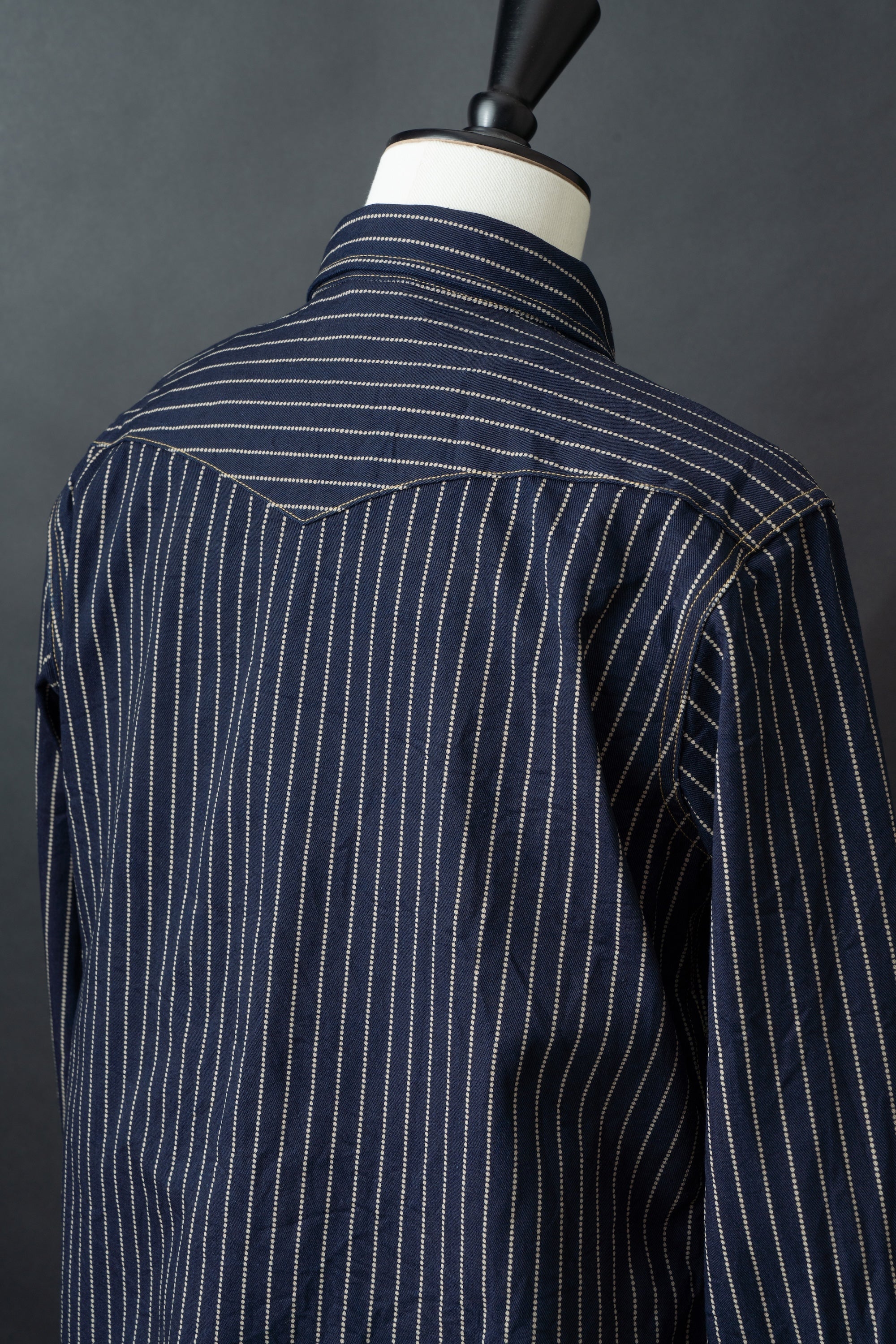 MS004E (055P) 10oz SELVADGE DENIM WESTERN SHIRTS WABASH