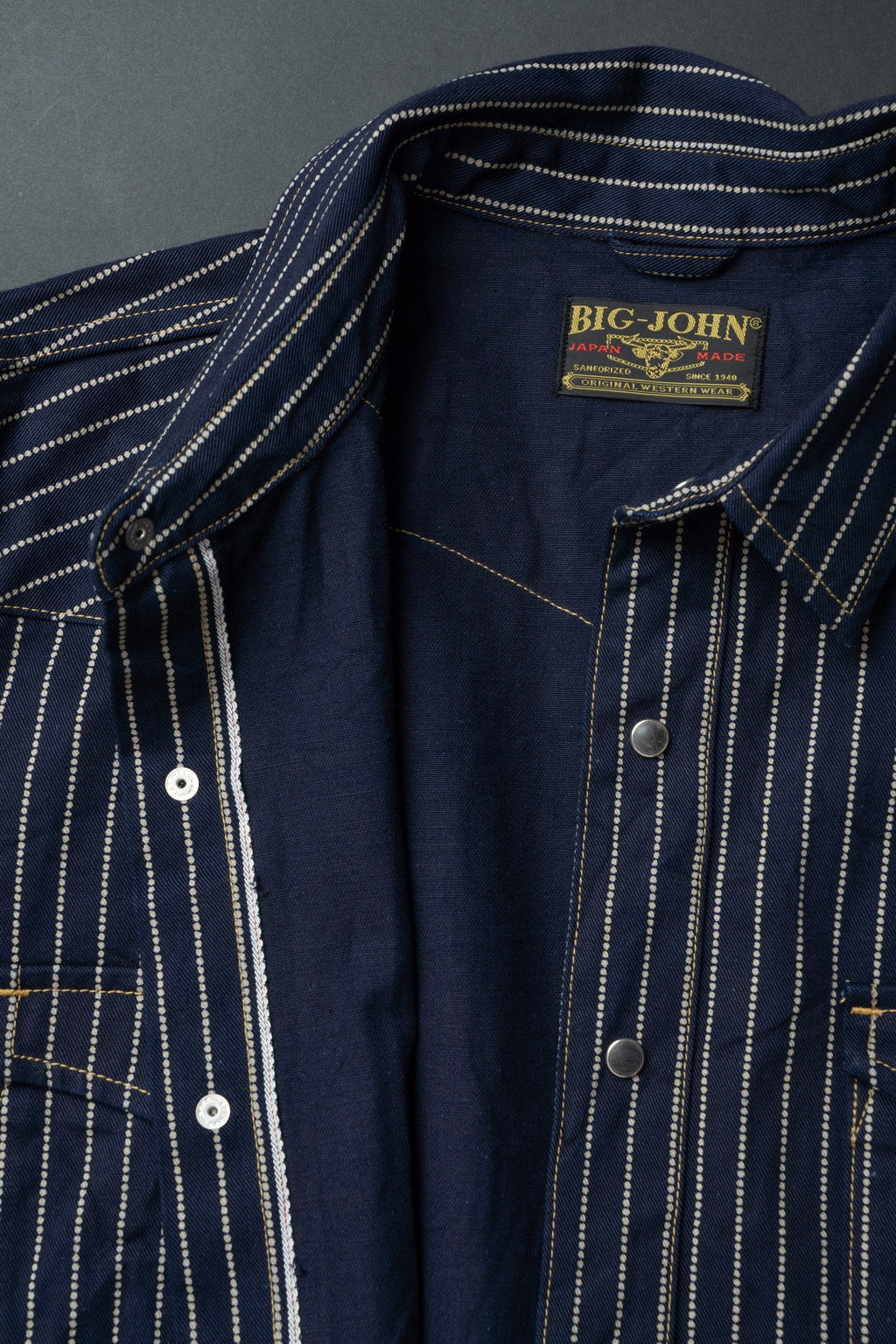 MS004E (055P) 10oz SELVADGE DENIM WESTERN SHIRTS WABASH