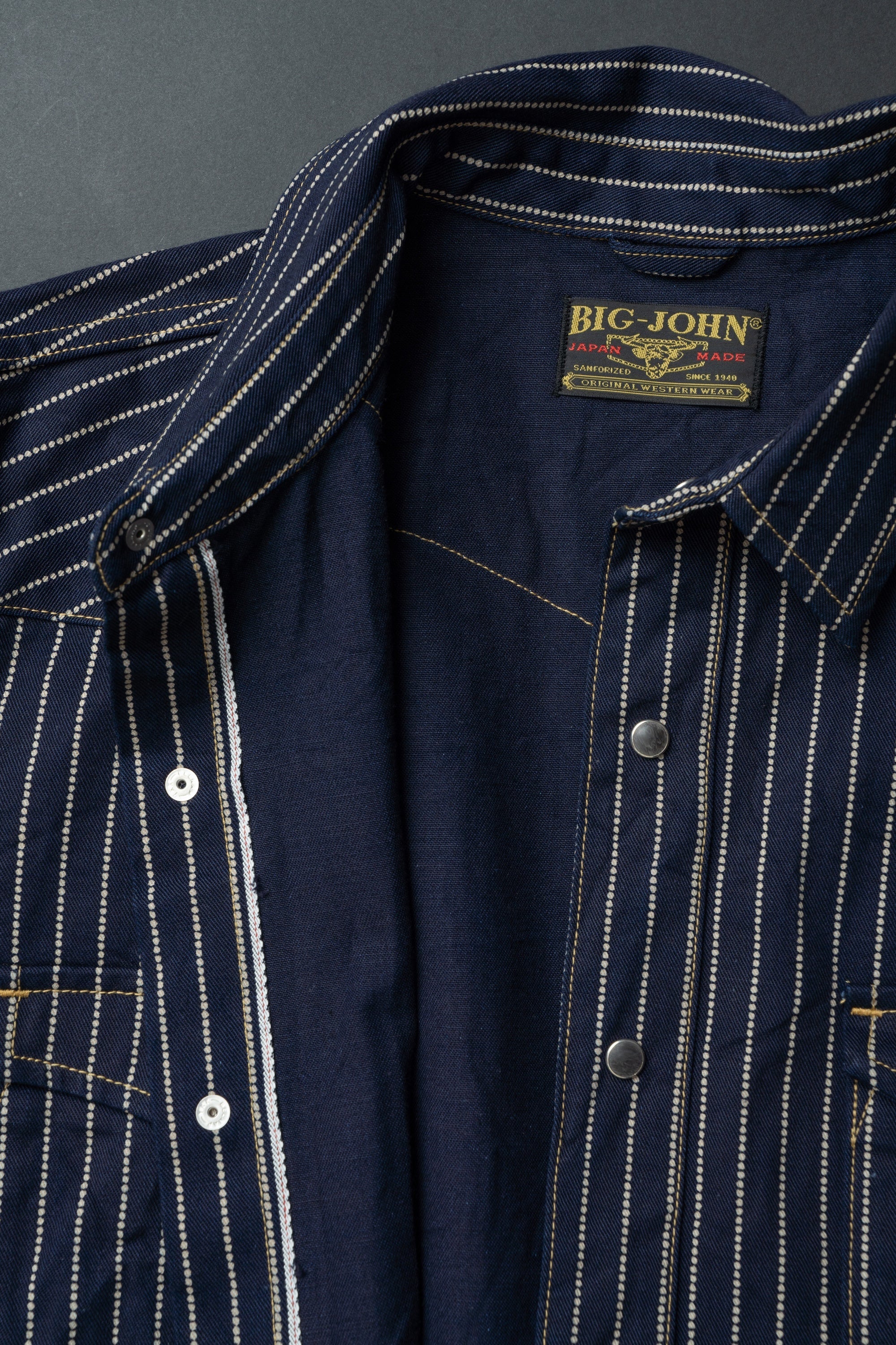 MS004E (055P) 10oz SELVADGE DENIM WESTERN SHIRTS WABASH