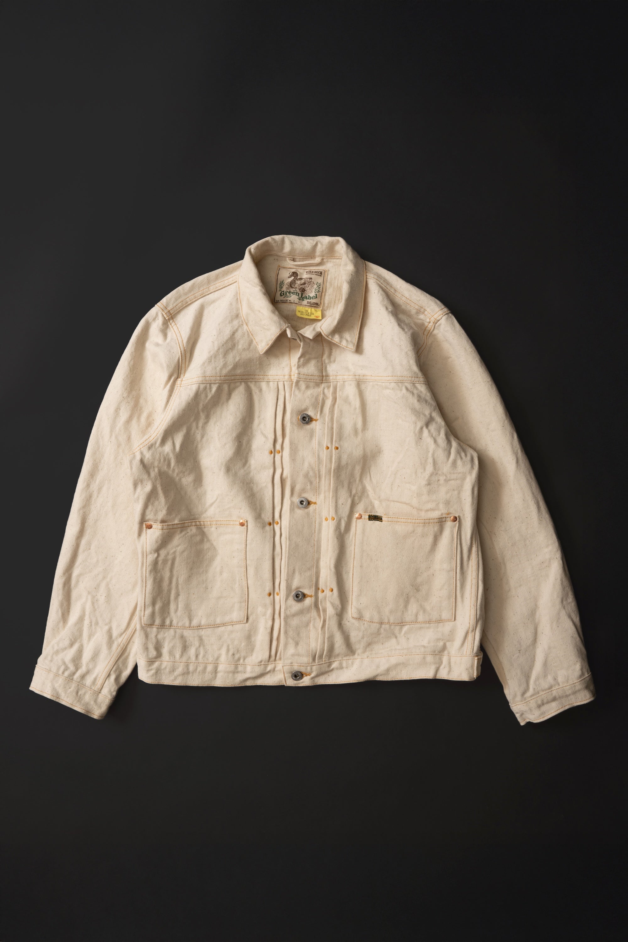 M6013RC (SPS DUCK刺繍) GR LABEL WILD DUCK JACKET DUCK EMB Natural