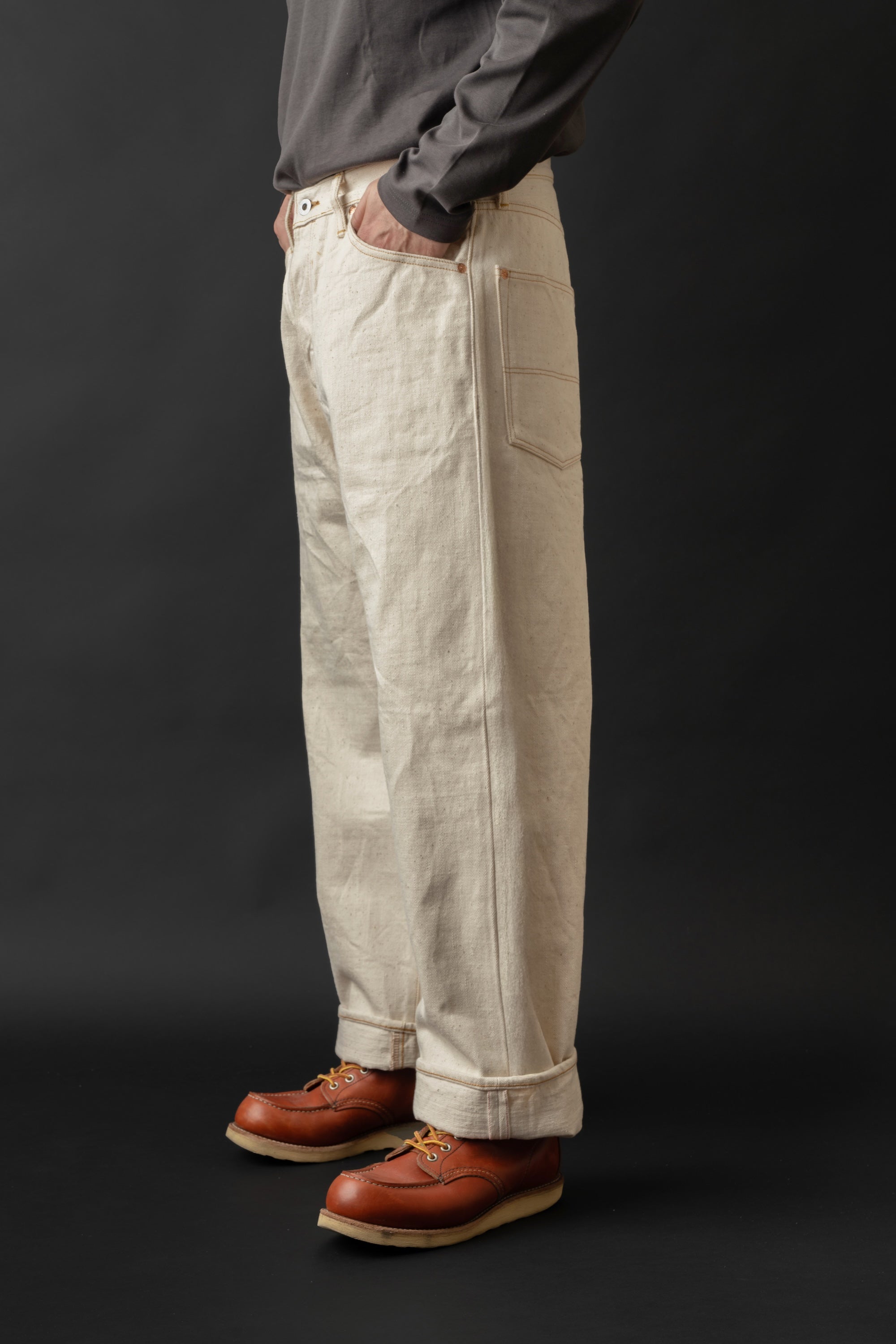 M1012RC (66) GR LABEL WILD DUCK JEANS Natural