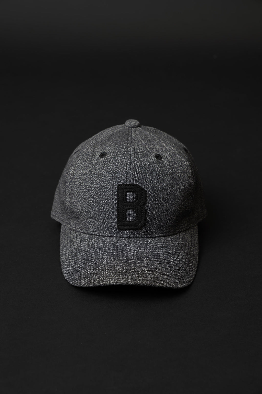 VBBJ049- (64 GRAY) BJ BASEBALL B LOGO CAP