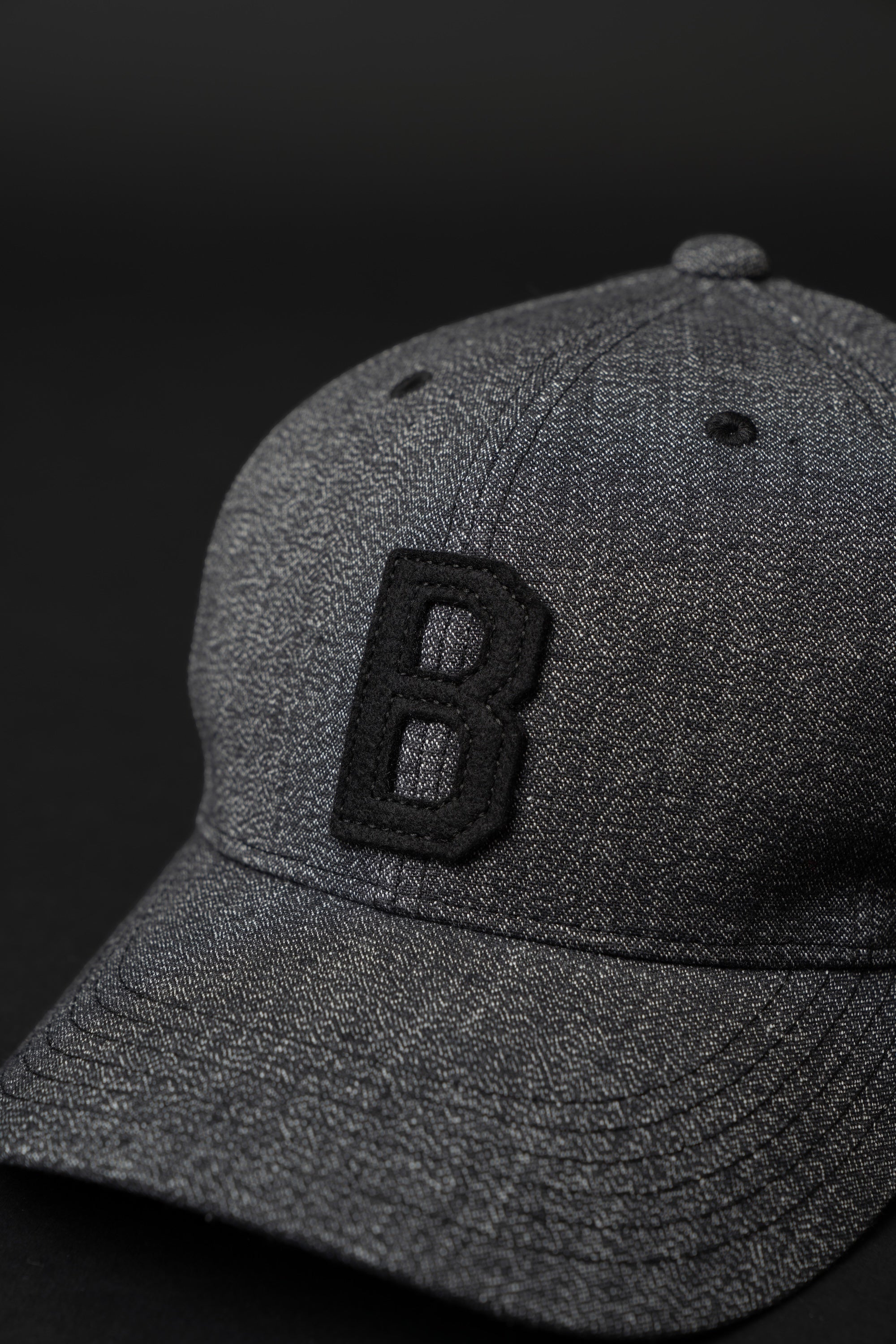 VBBJ049- (64 GRAY) BJ BASEBALL B LOGO CAP