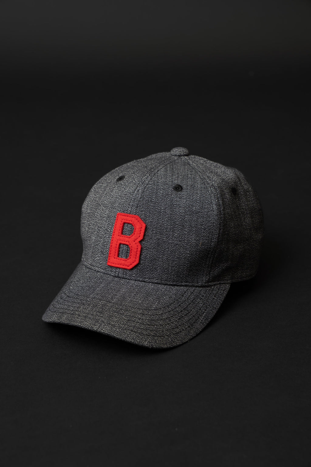 VBBJ049- (64 GRAY) BJ BASEBALL B LOGO CAP