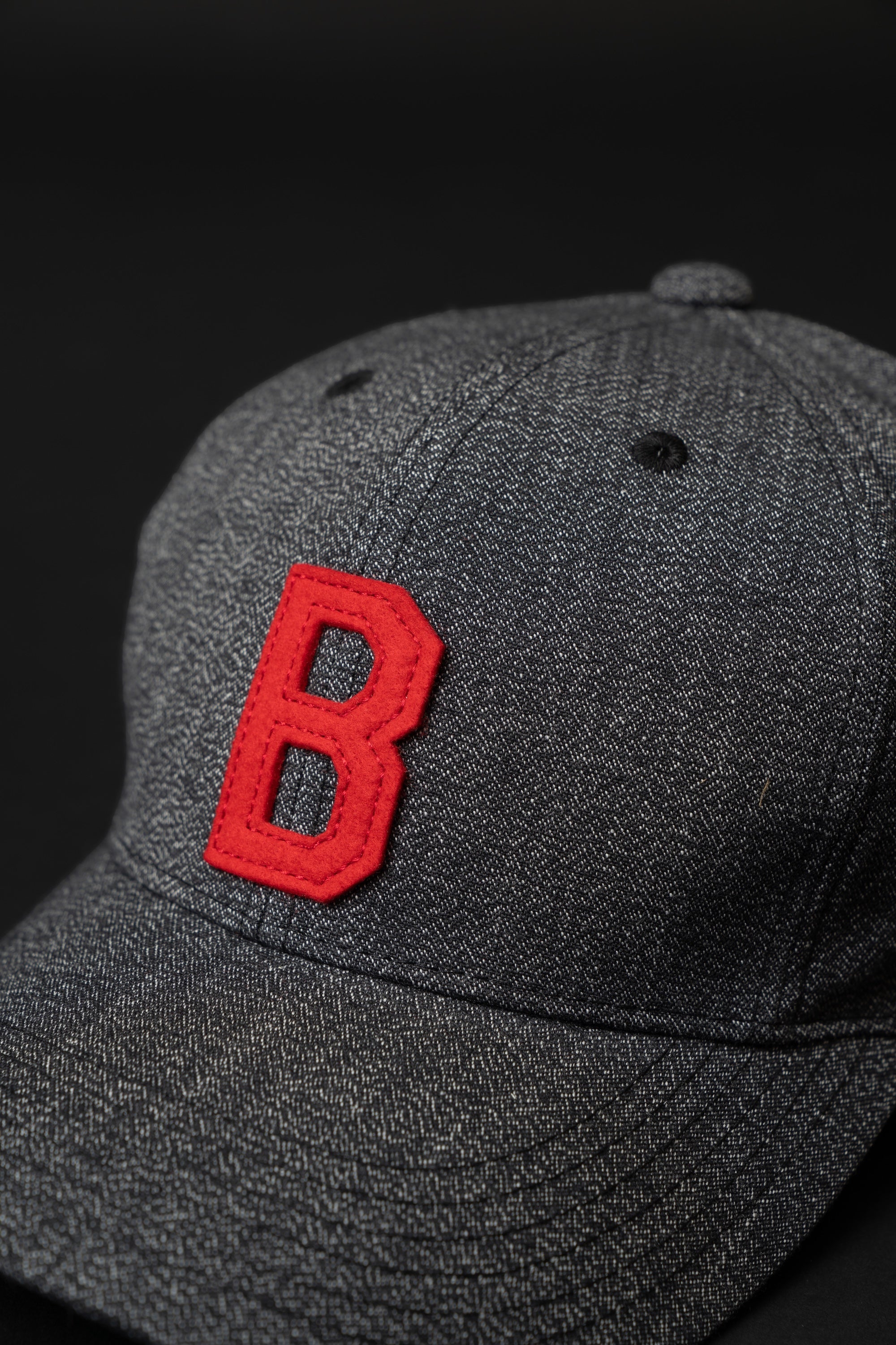 VBBJ049- (64 GRAY) BJ BASEBALL B LOGO CAP