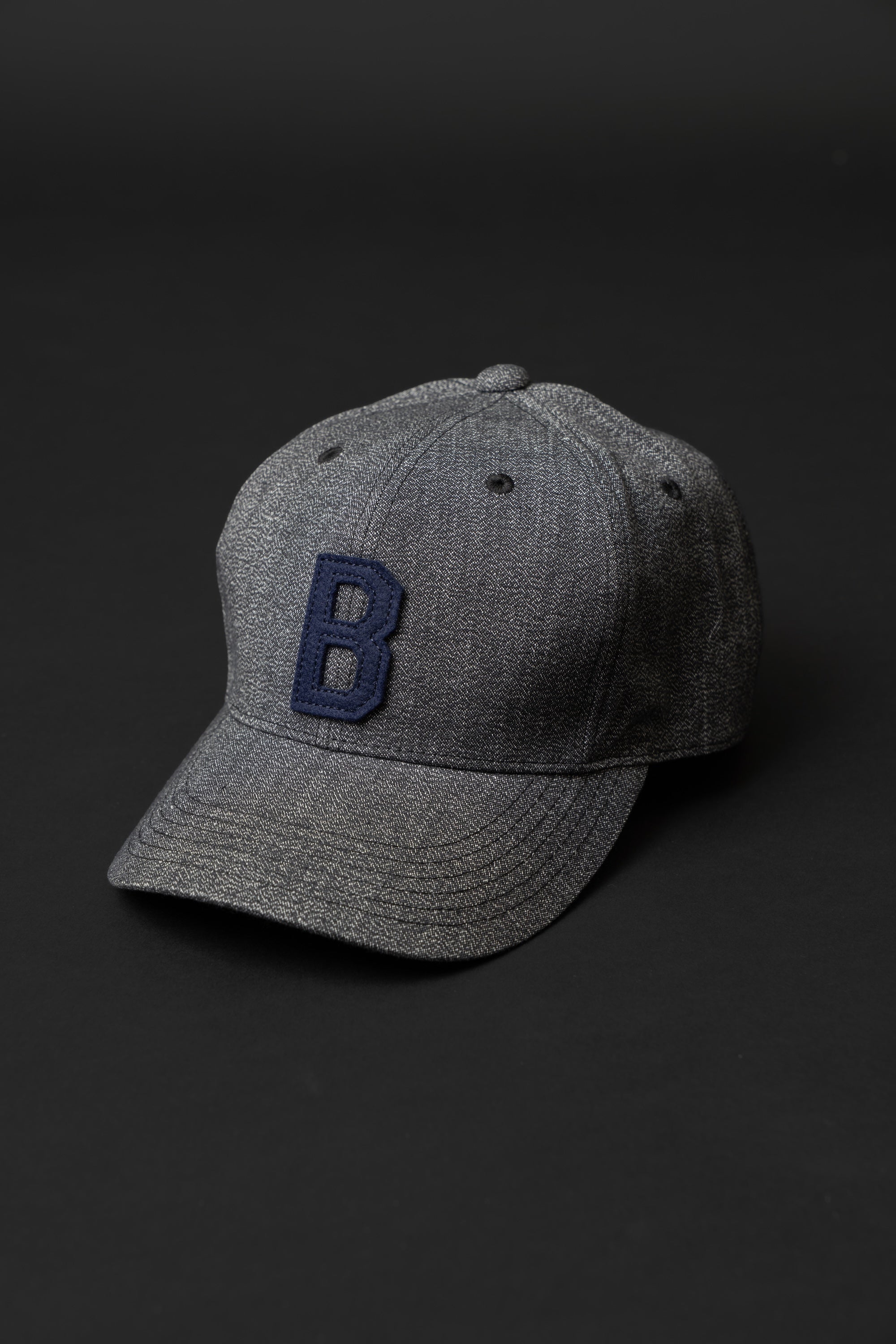 VBBJ049- (64 GRAY) BJ BASEBALL B LOGO CAP