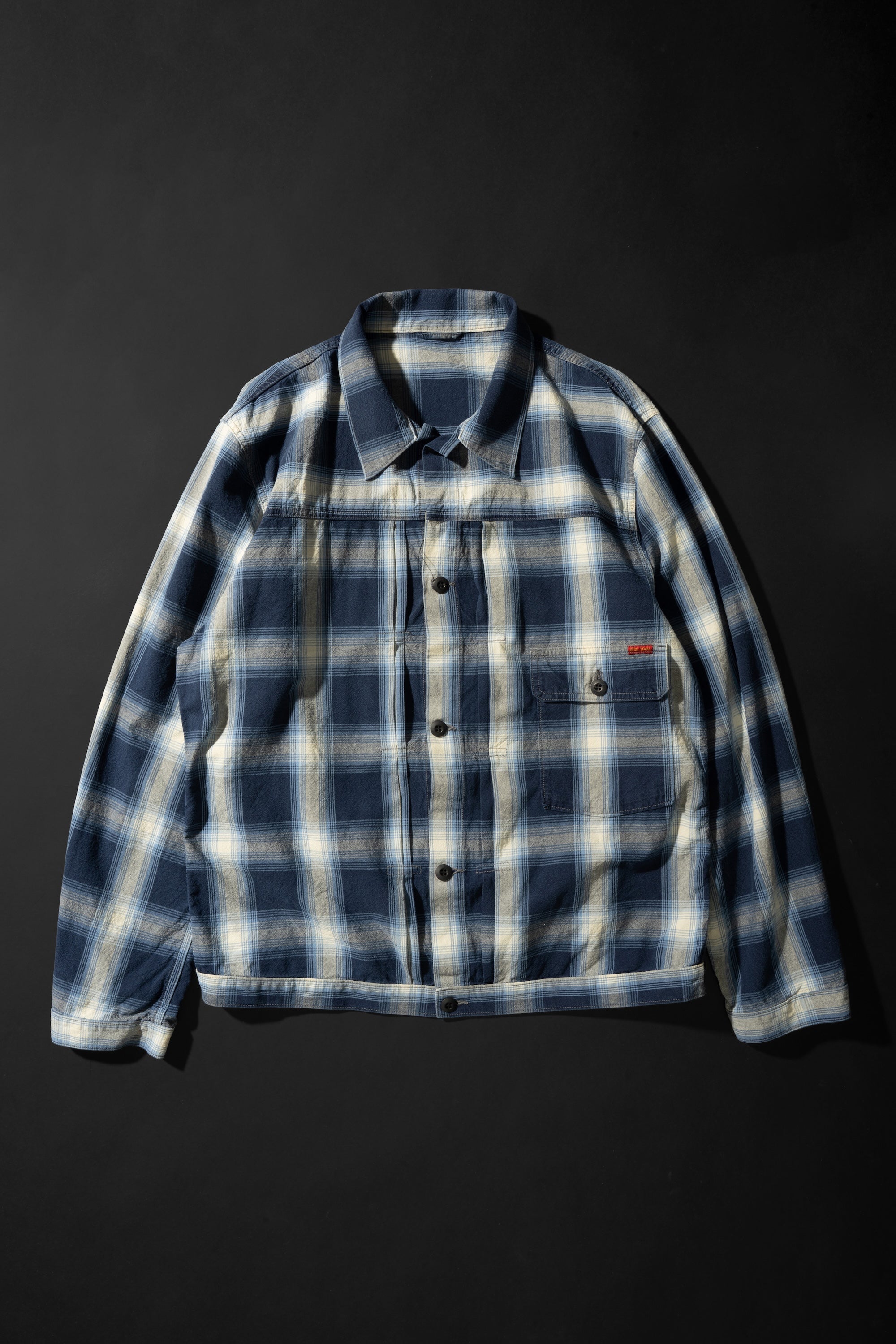 M6010J (ID01) INDIGO CHECK JACKET