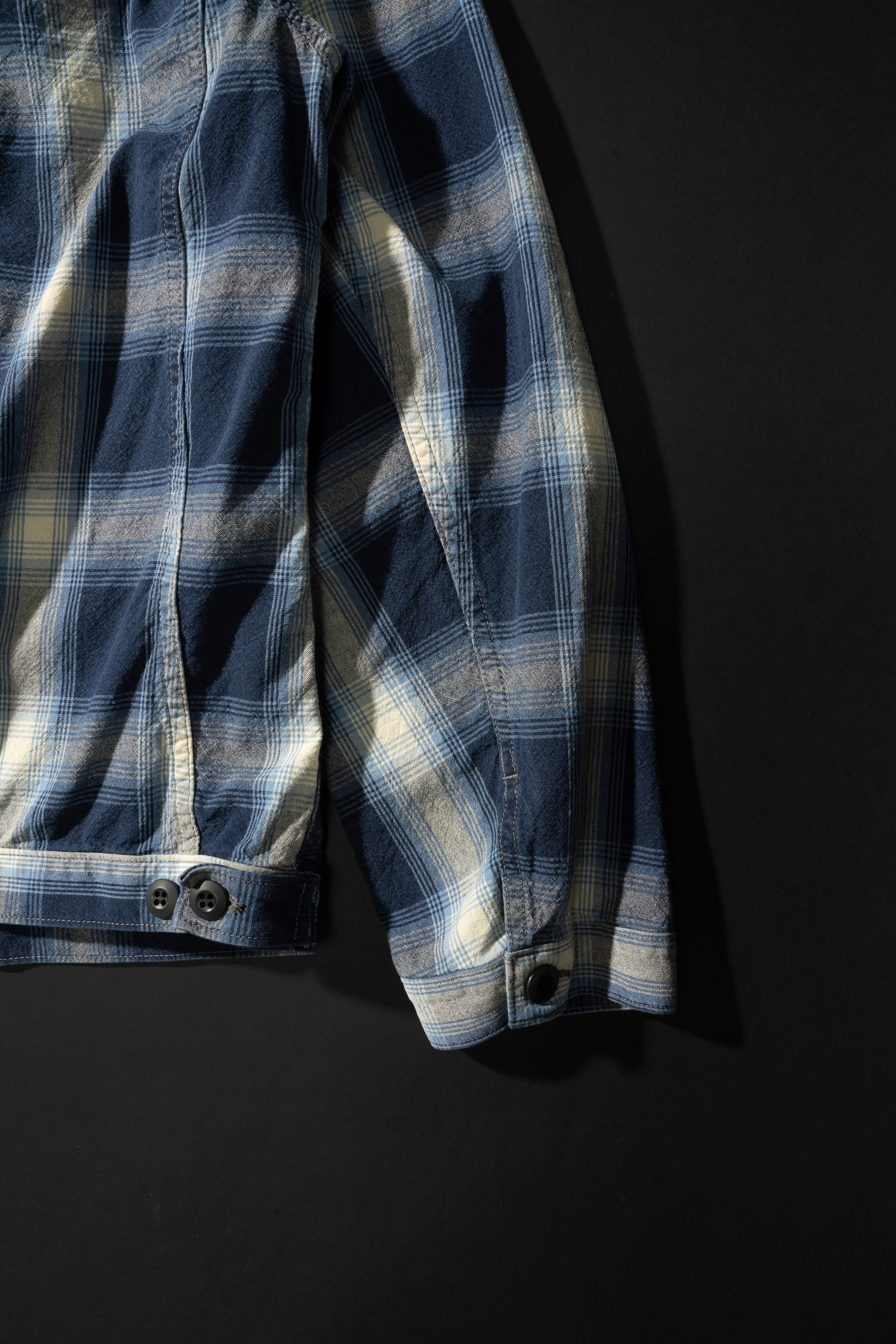 M6010J (ID01) INDIGO CHECK JACKET