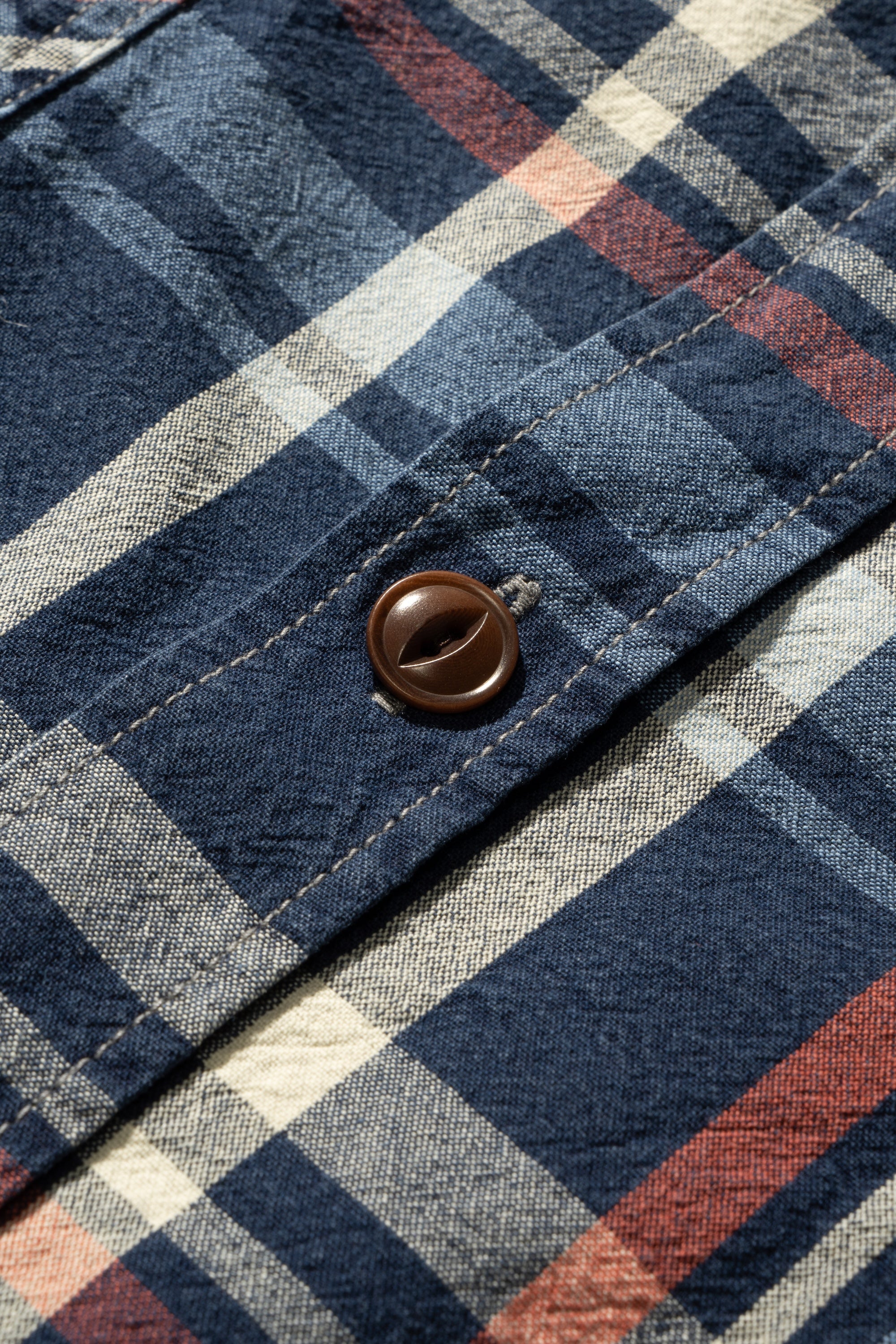 MS012G (ID01) INDIGO CHECK SHIRTS