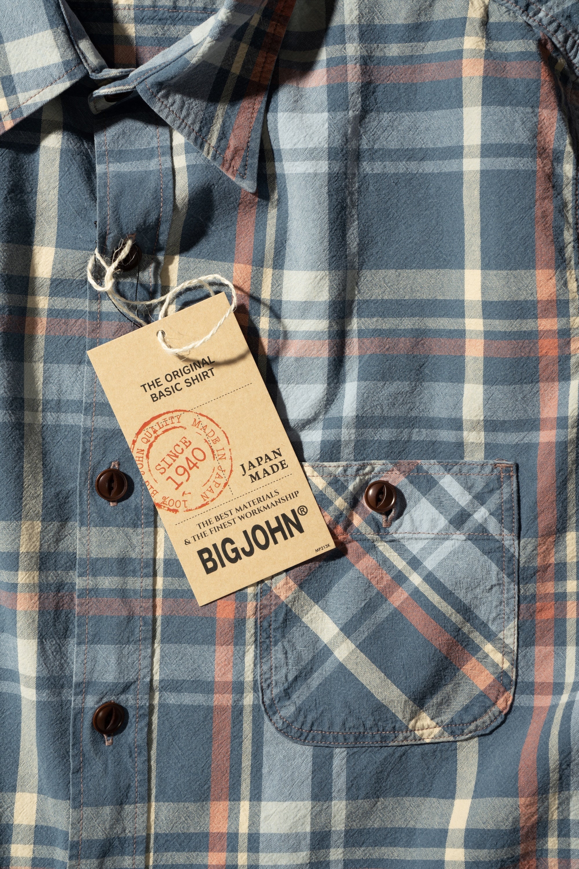 MS012G (ID02) INDIGO CHECK SHIRTS