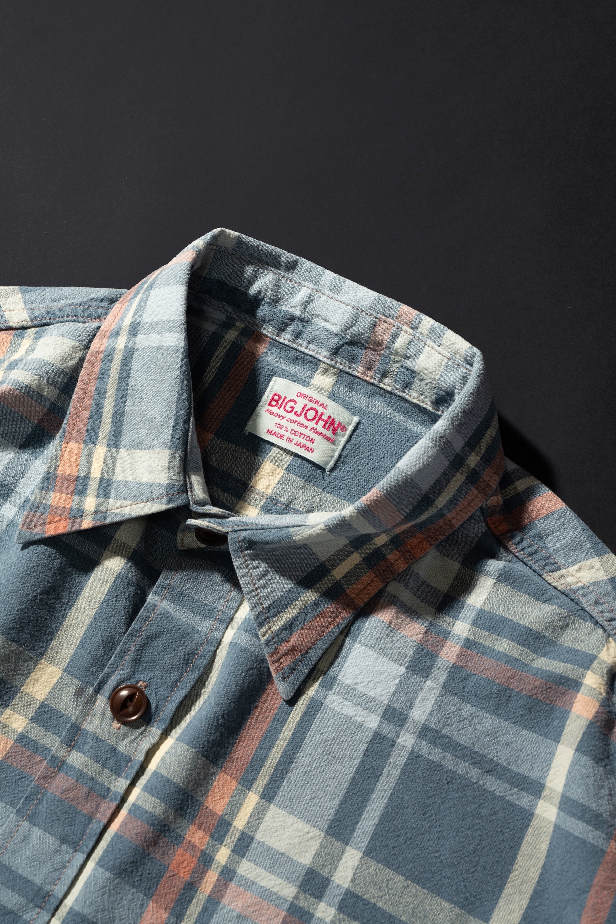 MS012G (ID02) INDIGO CHECK SHIRTS – Big-John-Intl