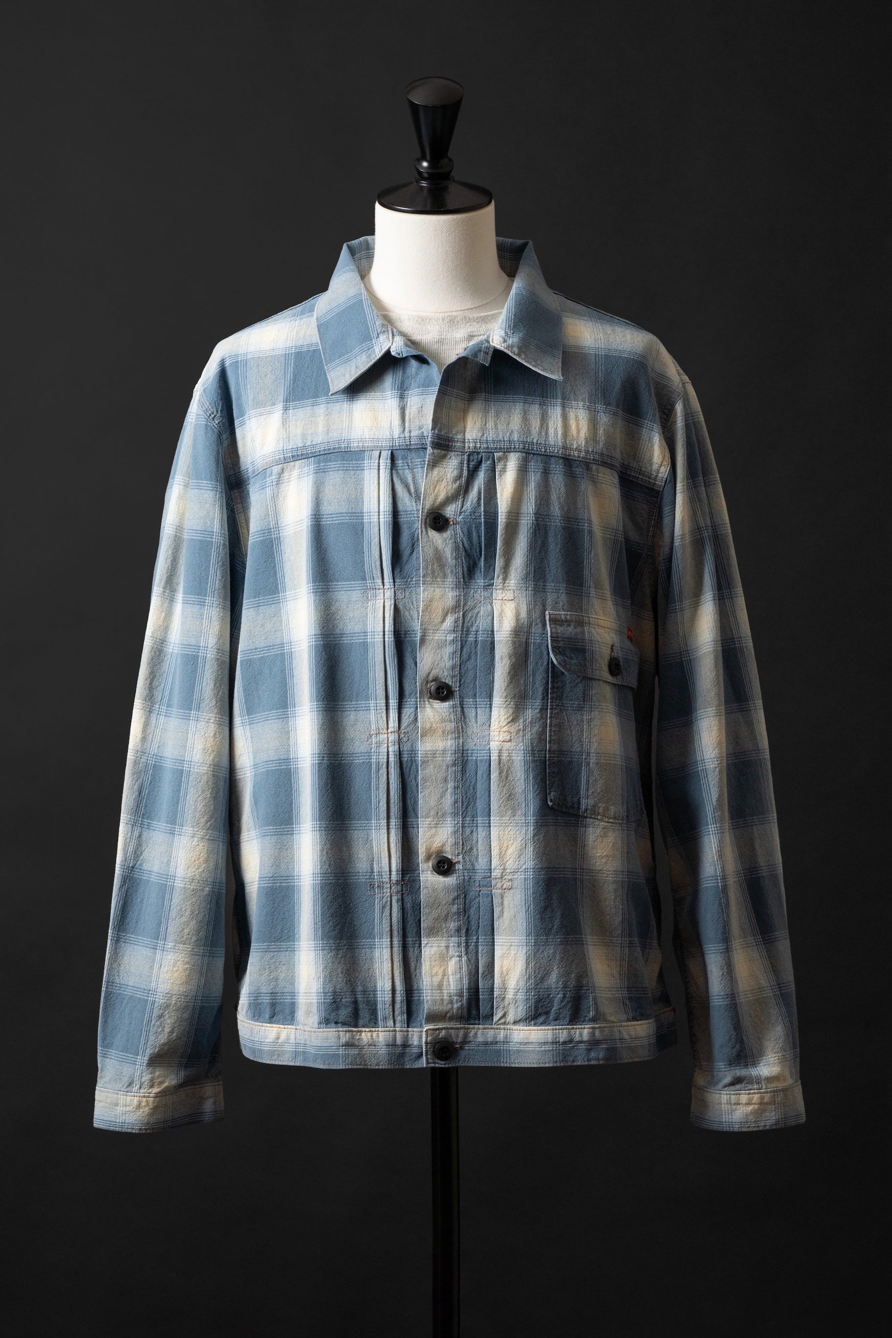 M6010J (ID02) INDIGO CHECK JACKET – Big-John-Intl