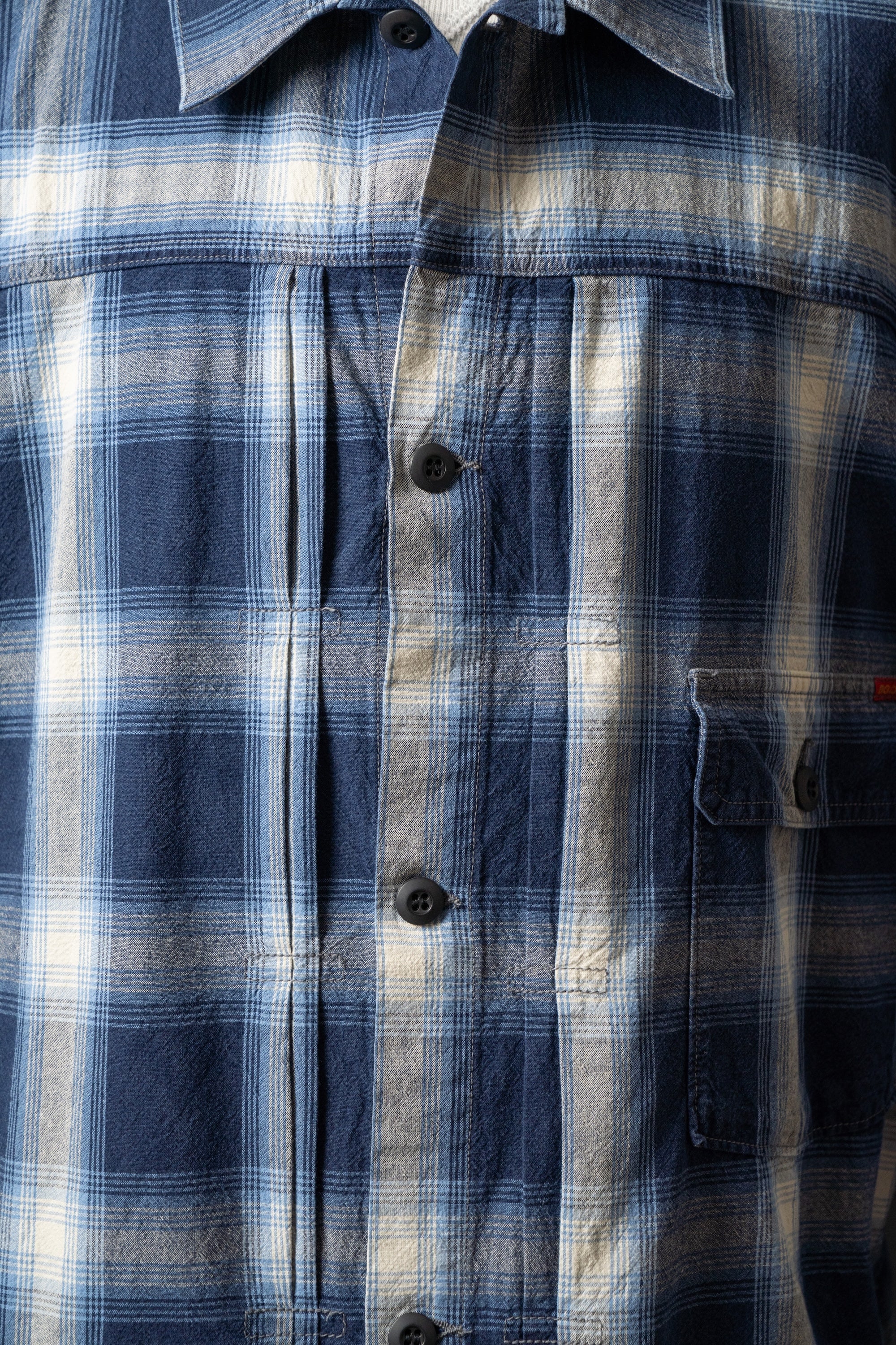 M6010J (ID01) INDIGO CHECK JACKET