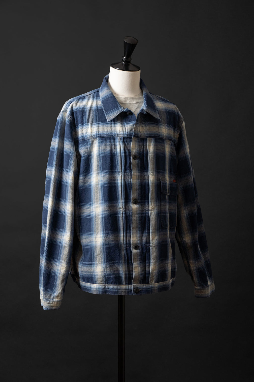 M6010J (ID01) INDIGO CHECK JACKET