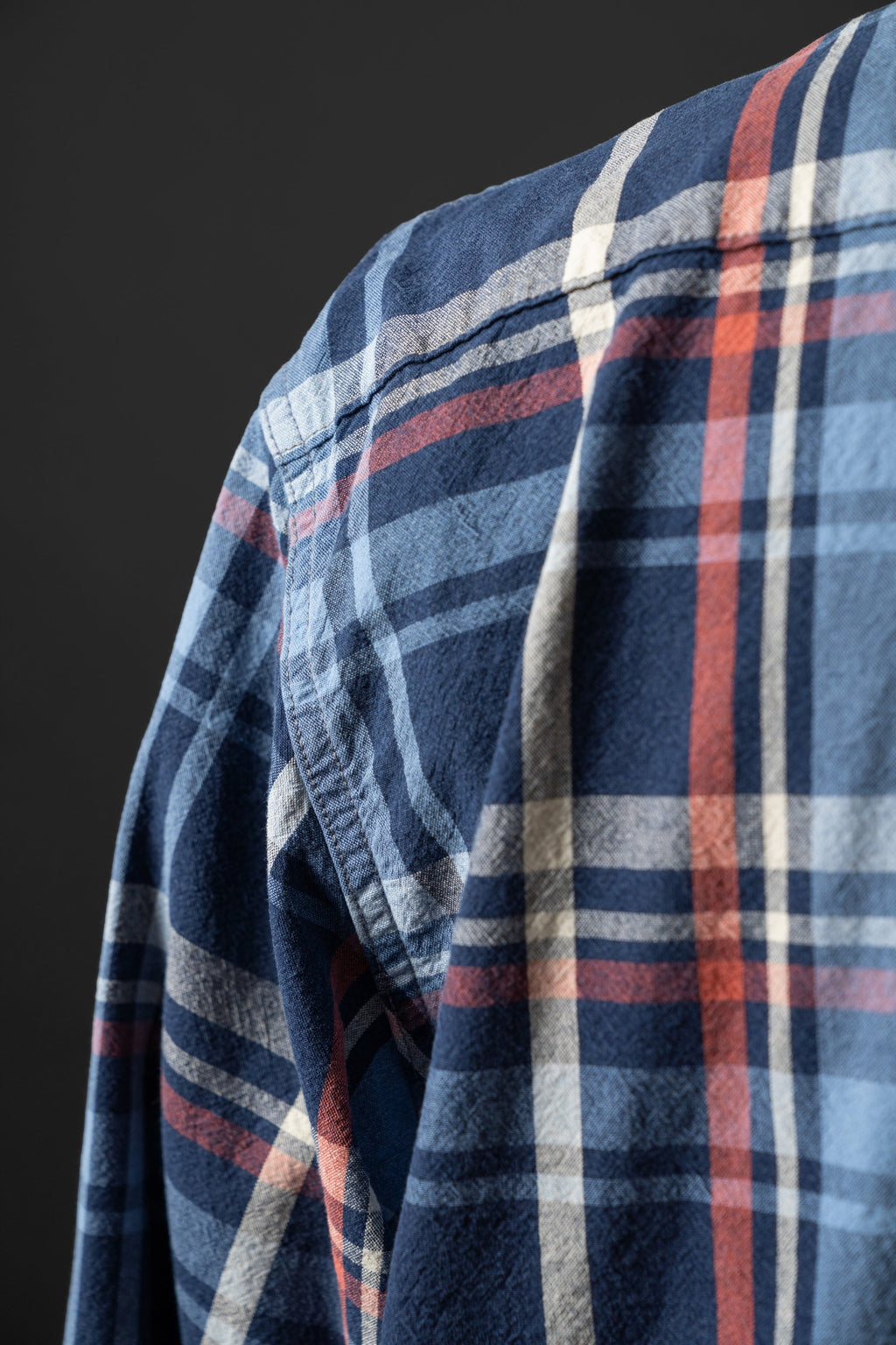 MS012G (ID01) INDIGO CHECK SHIRTS