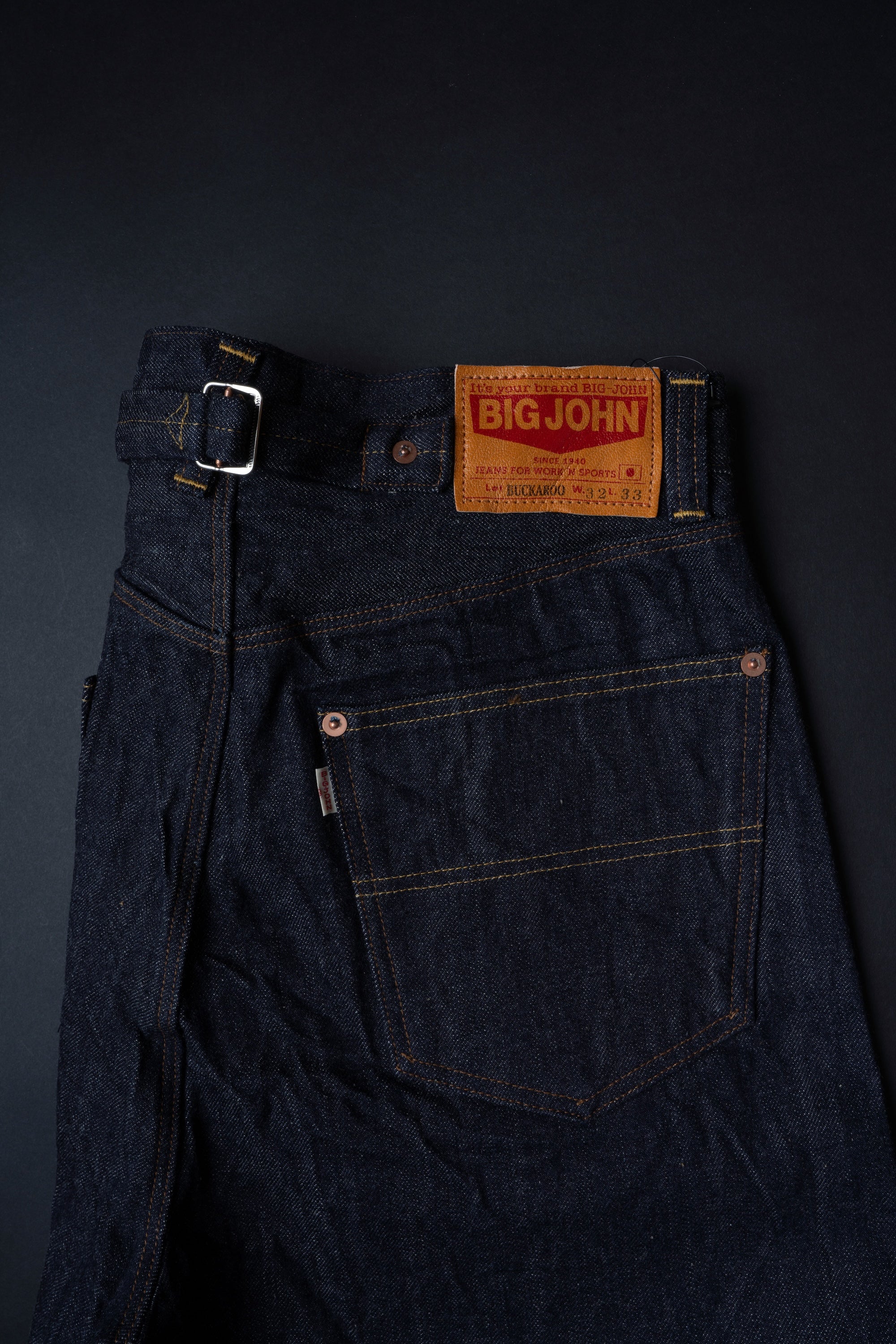 BIG JOHN M103J BUCKAROO RELAX FIT シンチバック M103J (313) BUCKAROO (RELAX FIT) | BIG JOHN since 1940 – Big