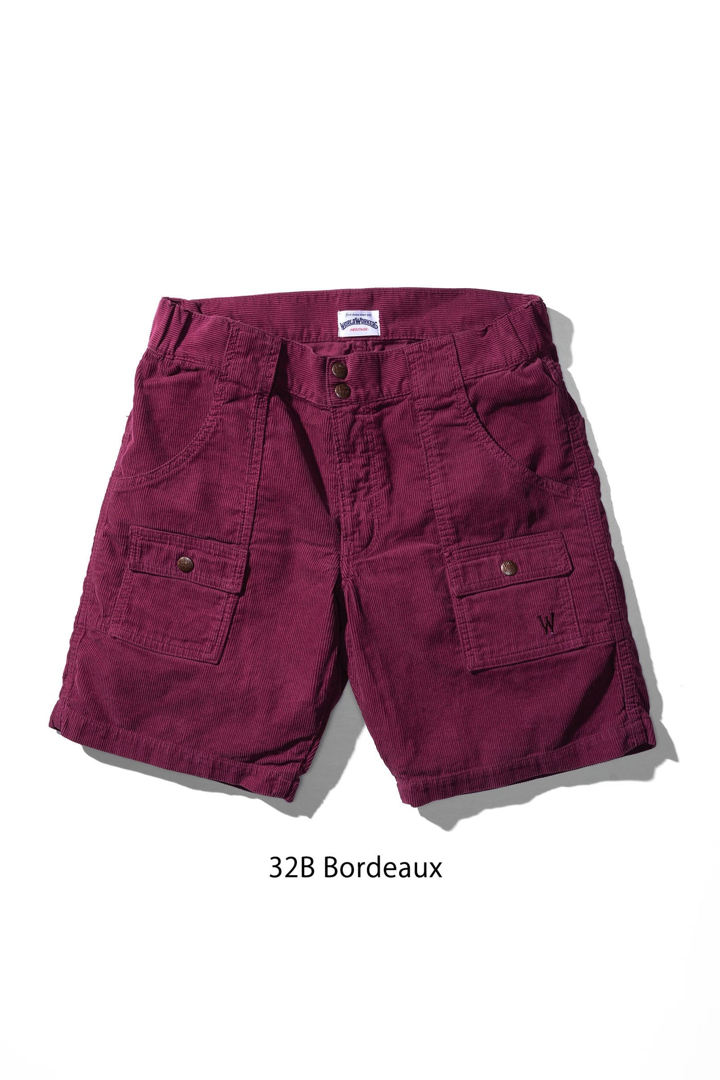 Purple/Sand Two Tone Corduroy Shorts