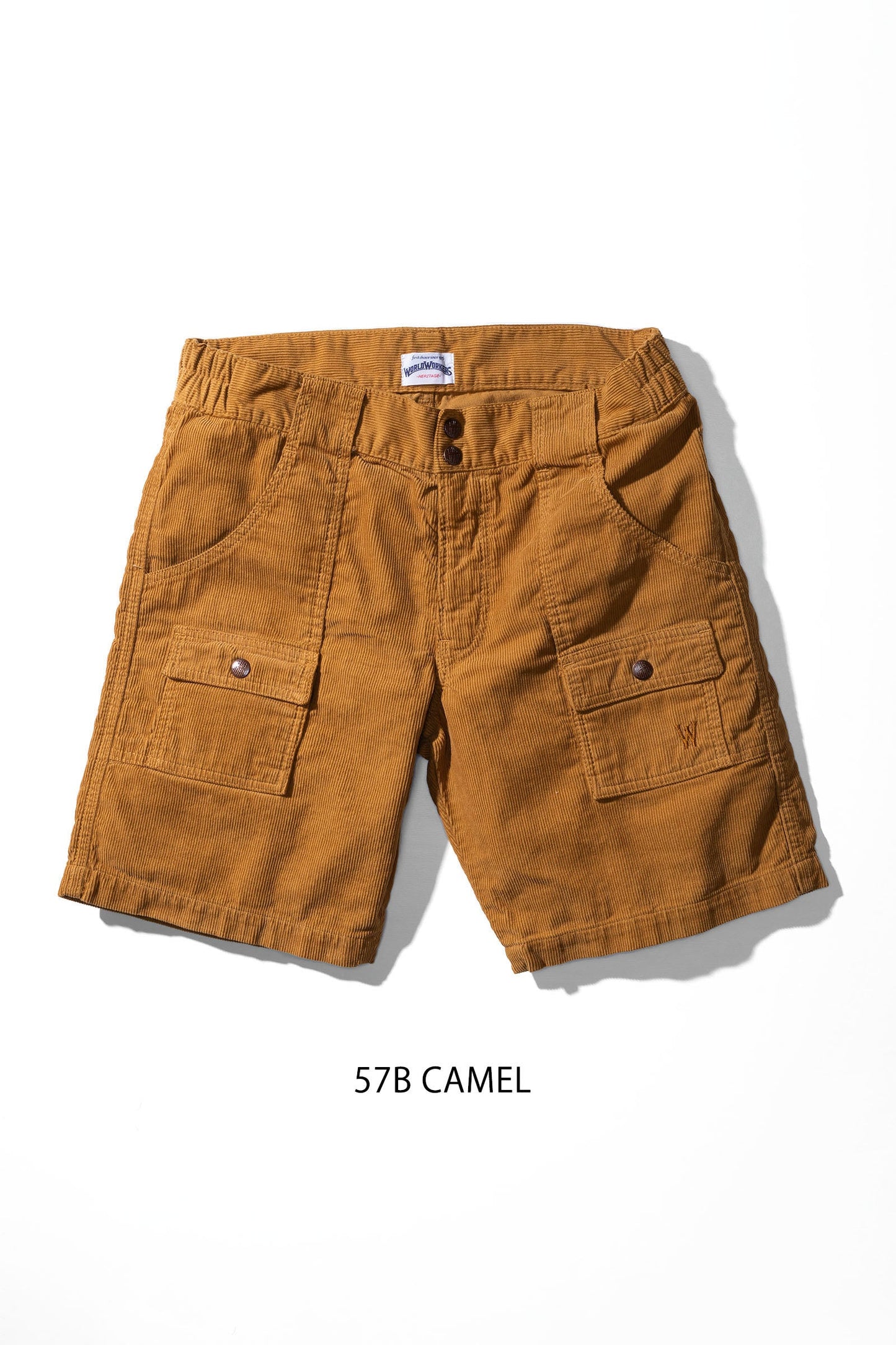 Camel Brown Corduroy Shorts